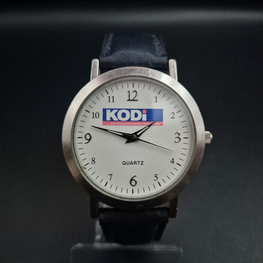 Schlichte KODi Herren Uhr – Werbeuhr mit Lederarmband