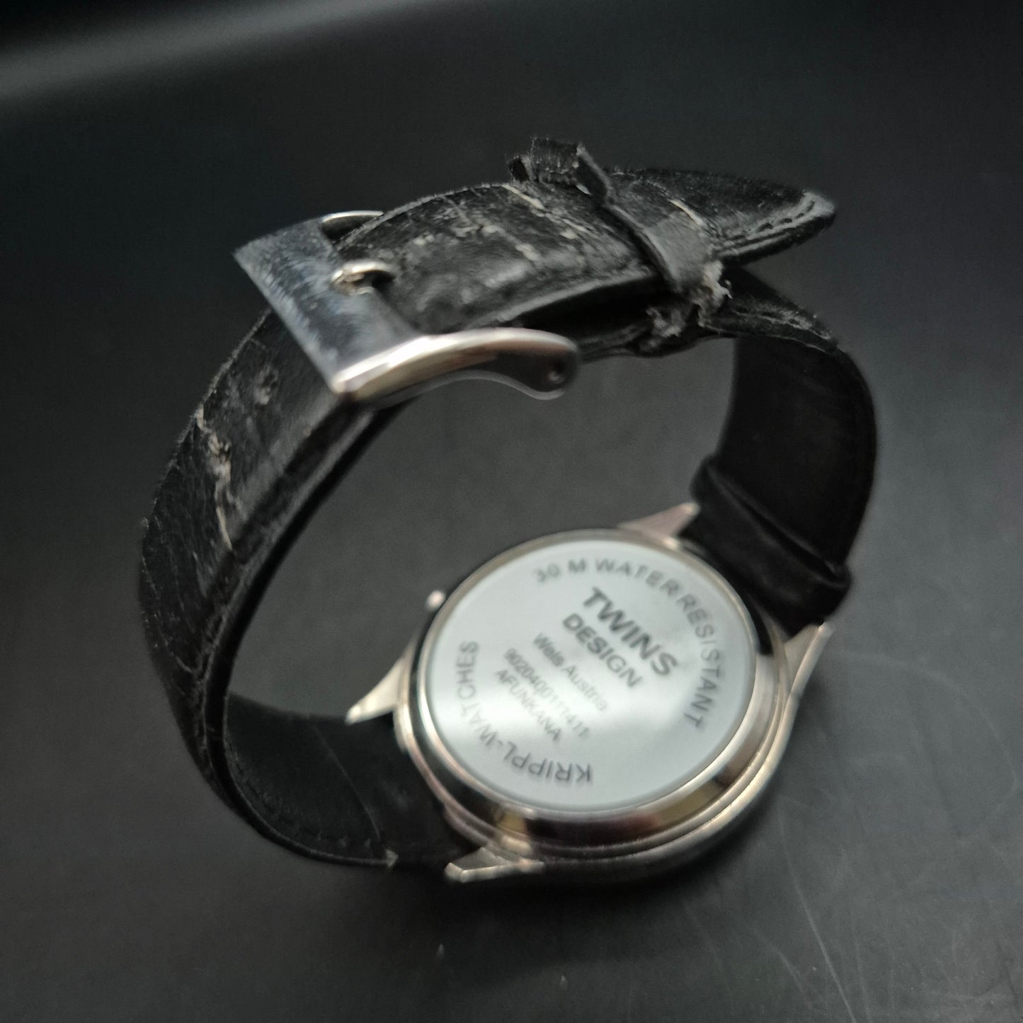 TWINS Herren Uhr – Funkgesteuert mit Digitalanzeige & Lederarmband