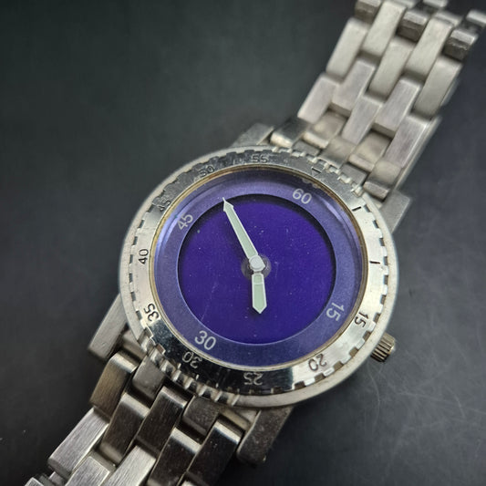 Markante Herren Uhr – Tiefblaues Zifferblatt mit Diver-Lünette