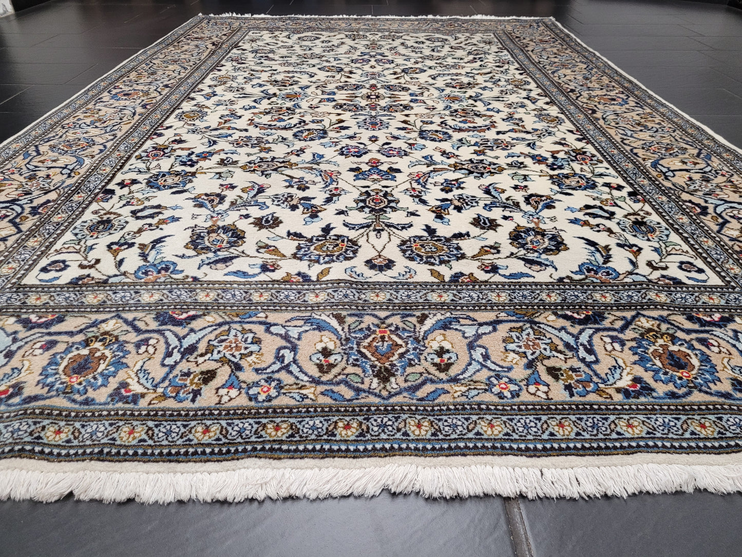 Keshan – Handgeknüpfter Orientteppich aus reiner Schurwolle – 300 × 195 cm