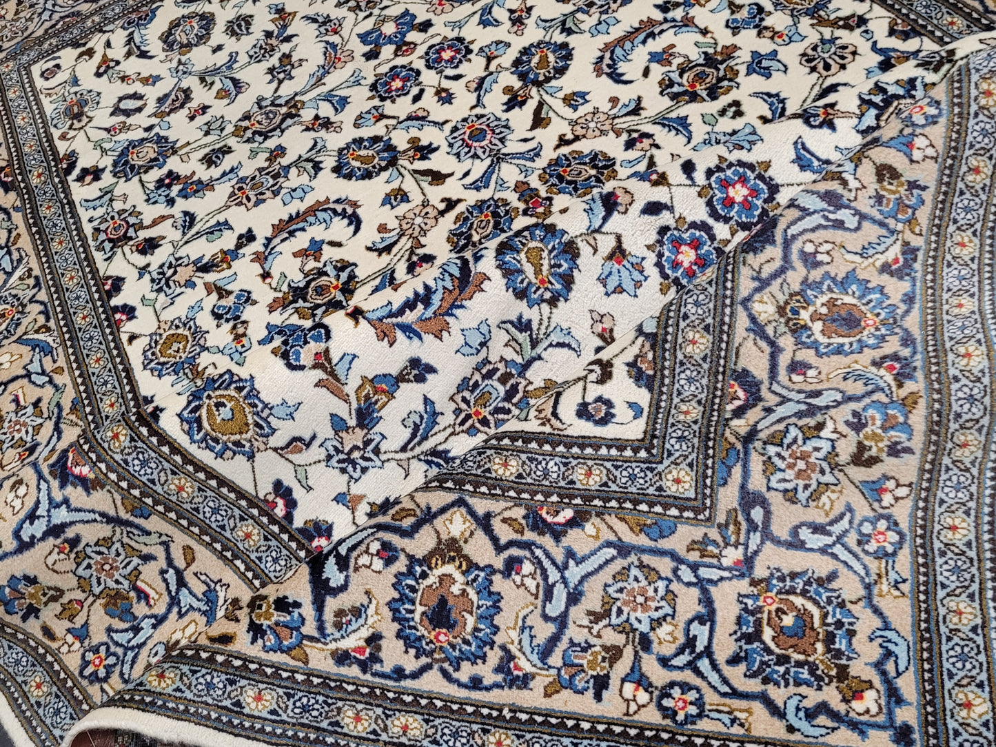 Keshan – Handgeknüpfter Orientteppich aus reiner Schurwolle – 300 × 195 cm