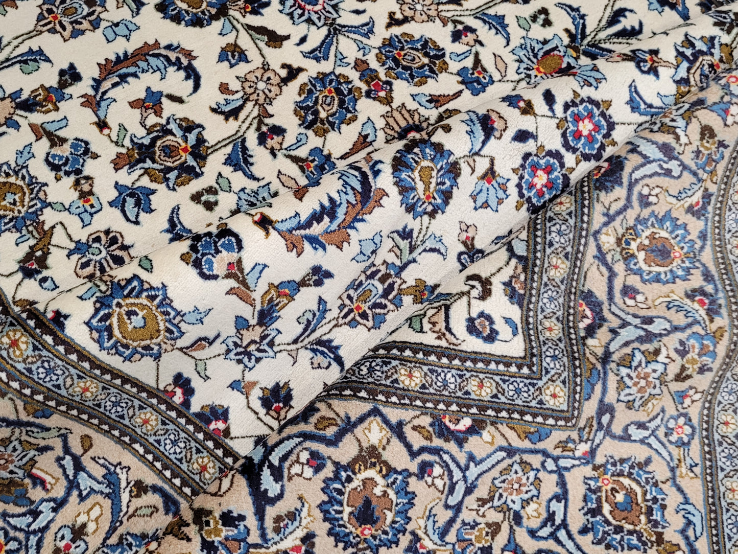 Keshan – Handgeknüpfter Orientteppich aus reiner Schurwolle – 300 × 195 cm