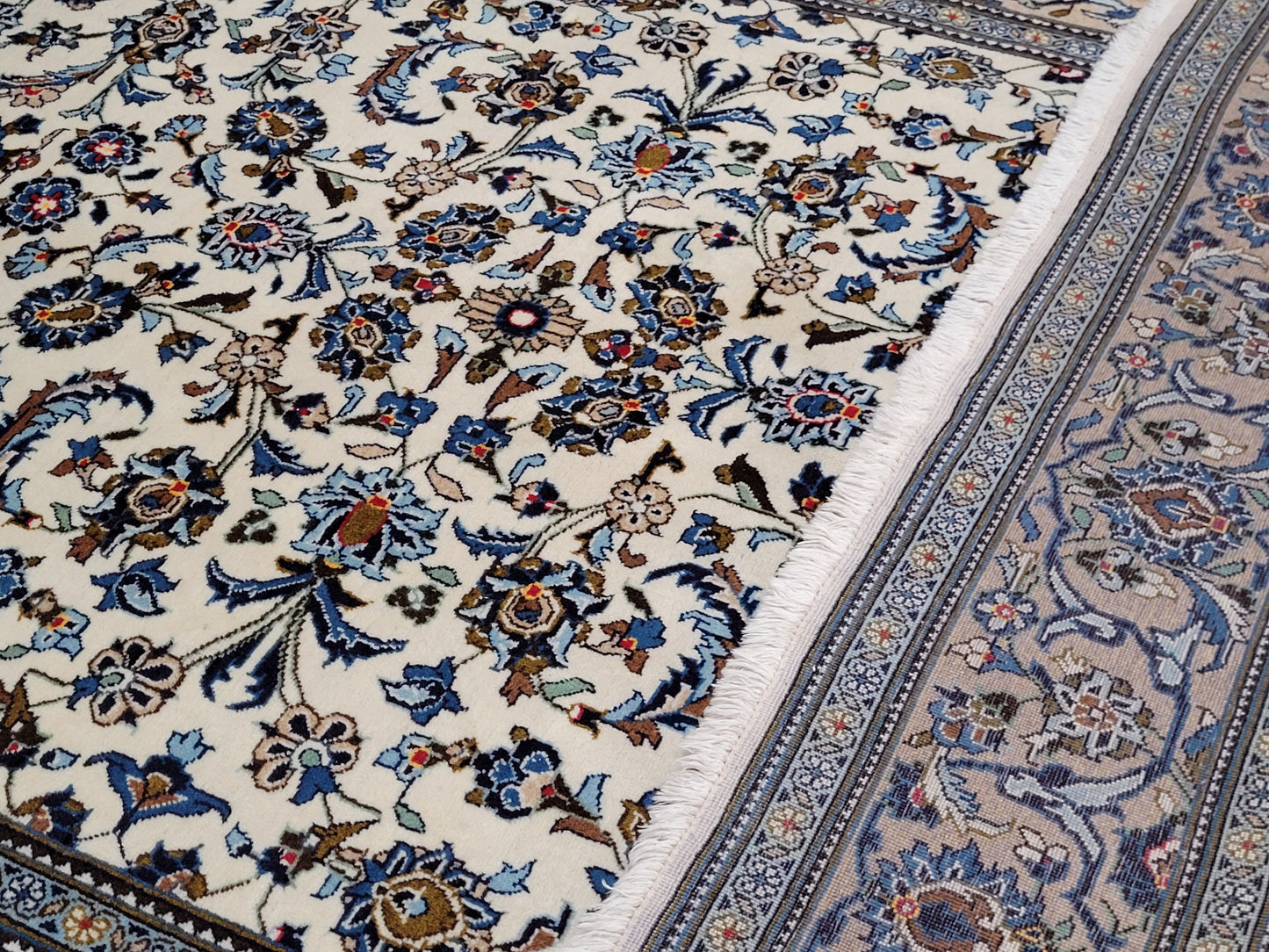 Keshan – Handgeknüpfter Orientteppich aus reiner Schurwolle – 300 × 195 cm