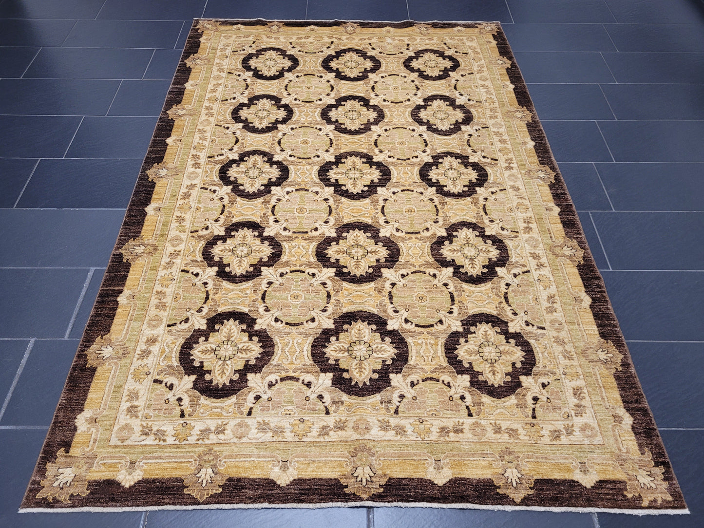 Ziegler Teppich – handgeknüpft – 270 × 185 cm – reine Schurwolle