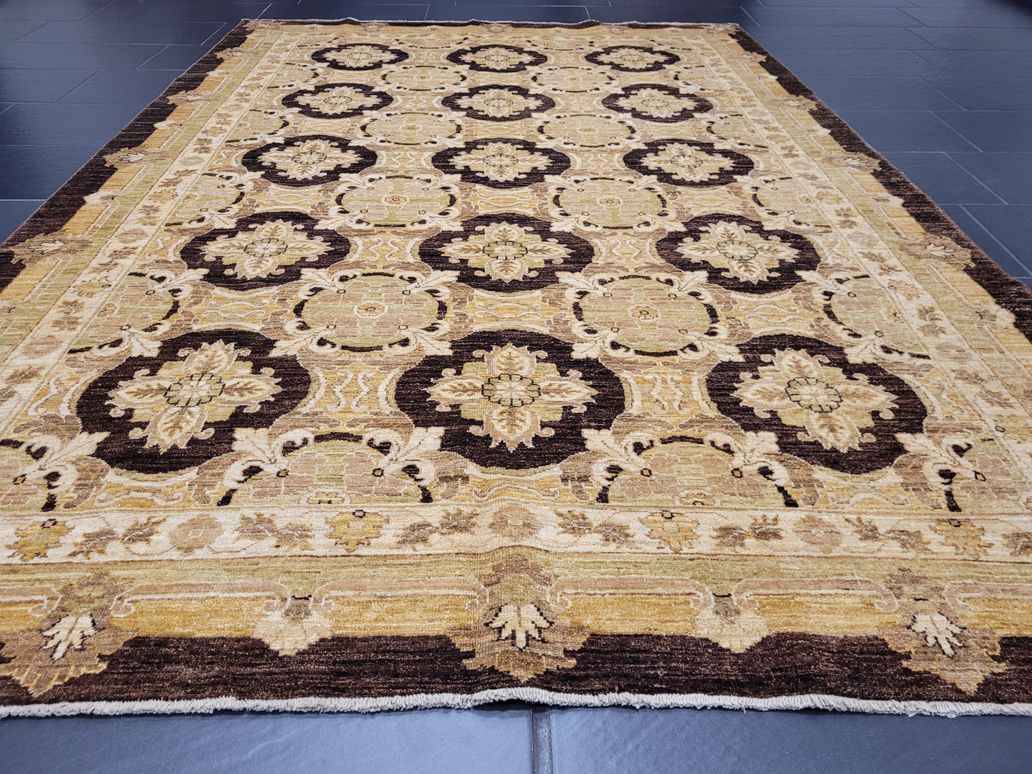 Ziegler Teppich – handgeknüpft – 270 × 185 cm – reine Schurwolle