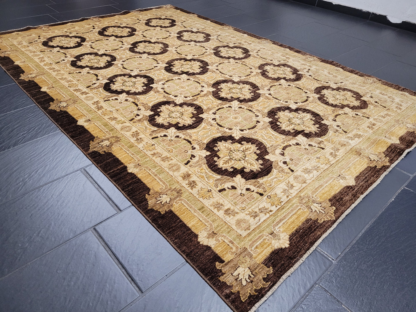 Ziegler Teppich – handgeknüpft – 270 × 185 cm – reine Schurwolle