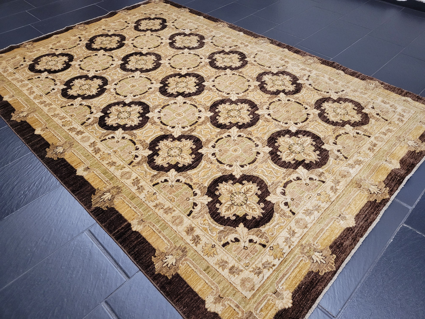 Ziegler Teppich – handgeknüpft – 270 × 185 cm – reine Schurwolle