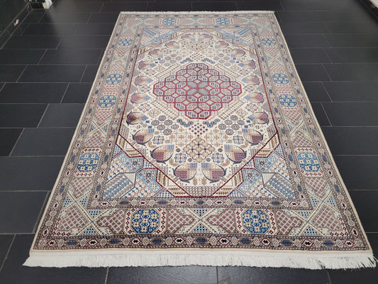 Nain Teppich – Korkwolle mit Seide – 310 × 200 cm – handgeknüpft