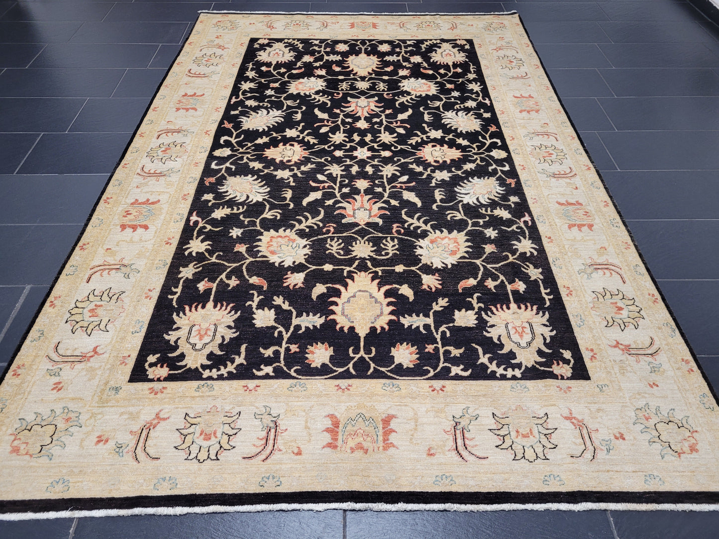 Ziegler Teppich – 100 % Ghazni-Wolle – 300 × 200 cm – handgeknüpft