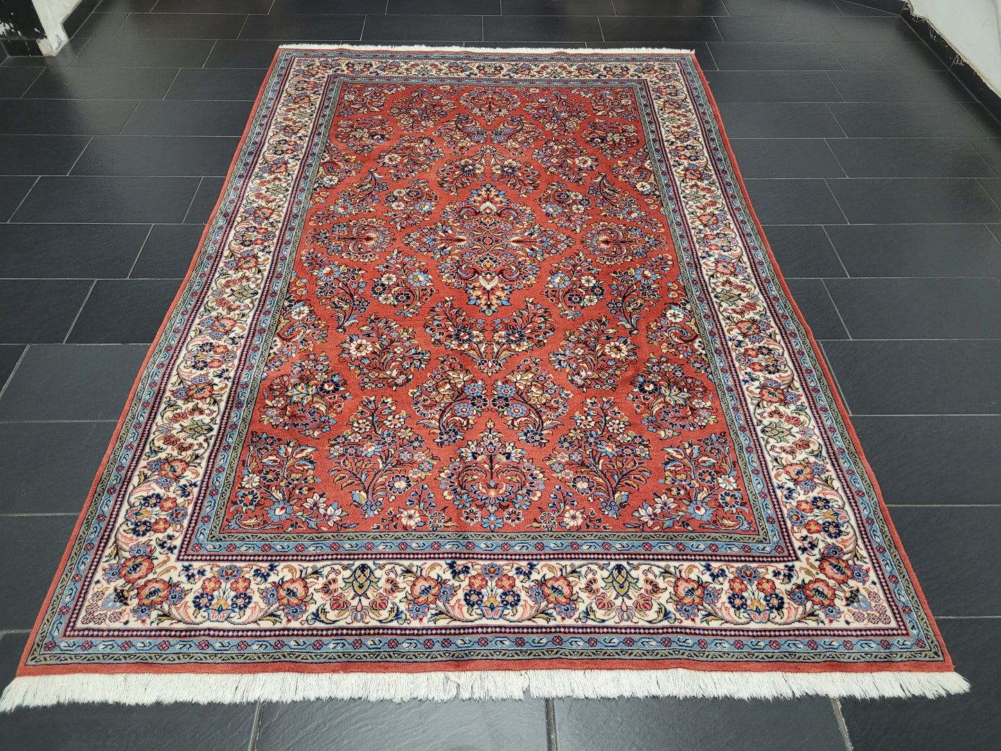 Sarough Teppich reine Wolle florales Design 305 × 205 cm