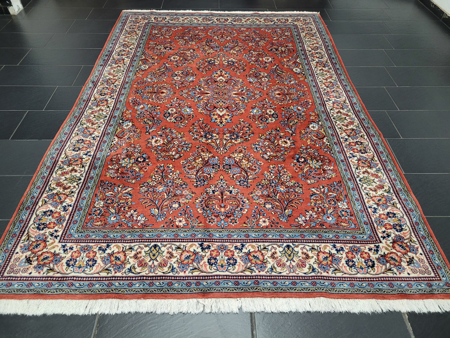Sarough Teppich reine Wolle florales Design 305 × 205 cm