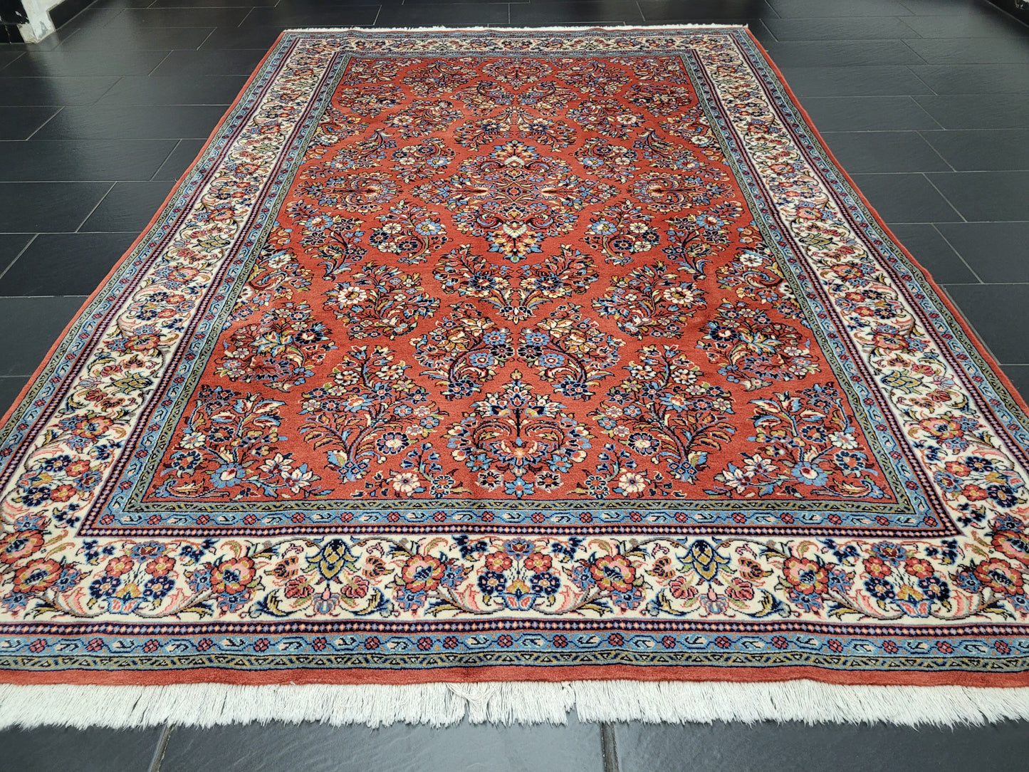 Sarough Teppich reine Wolle florales Design 305 × 205 cm