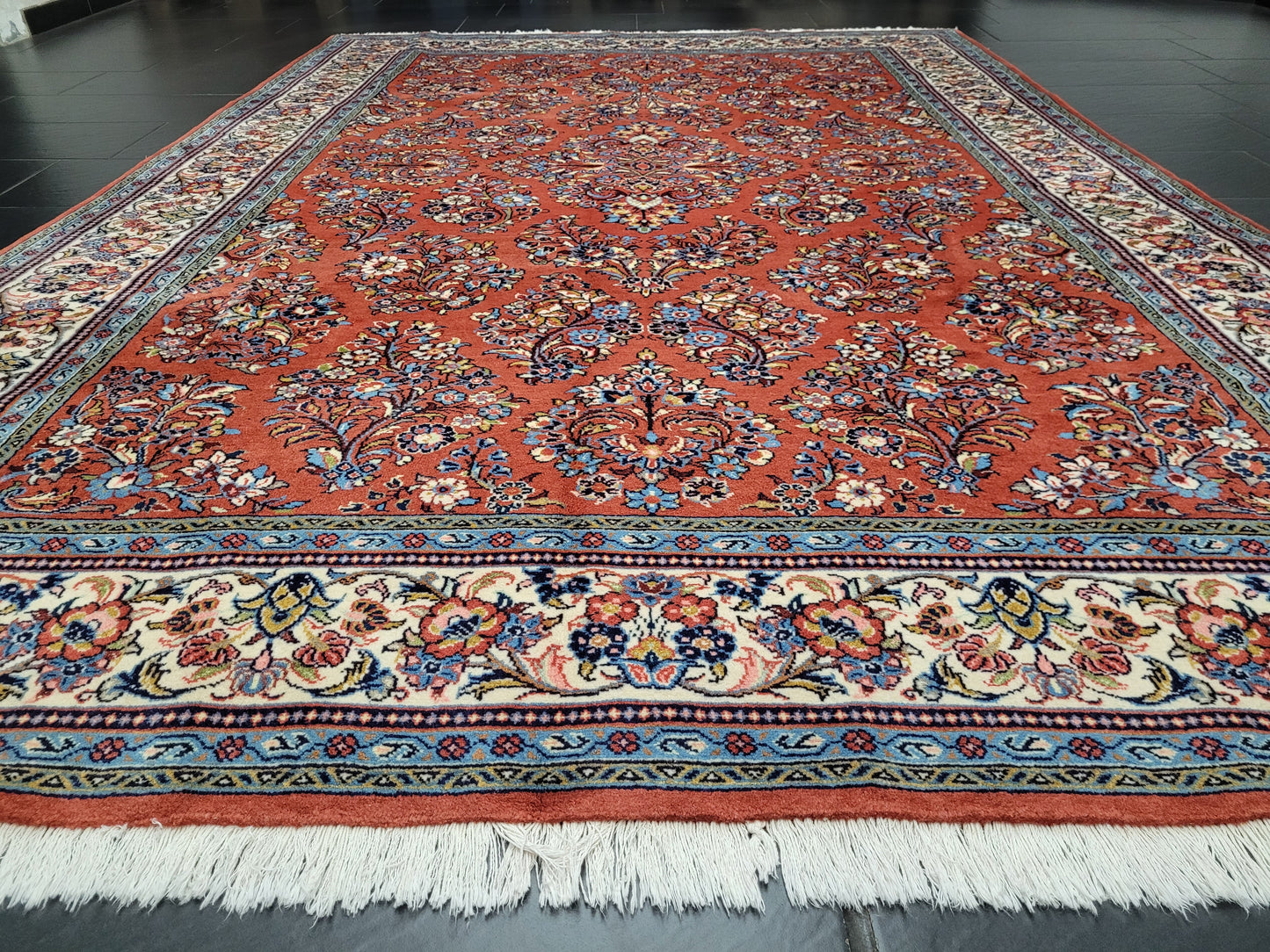 Sarough Teppich reine Wolle florales Design 305 × 205 cm