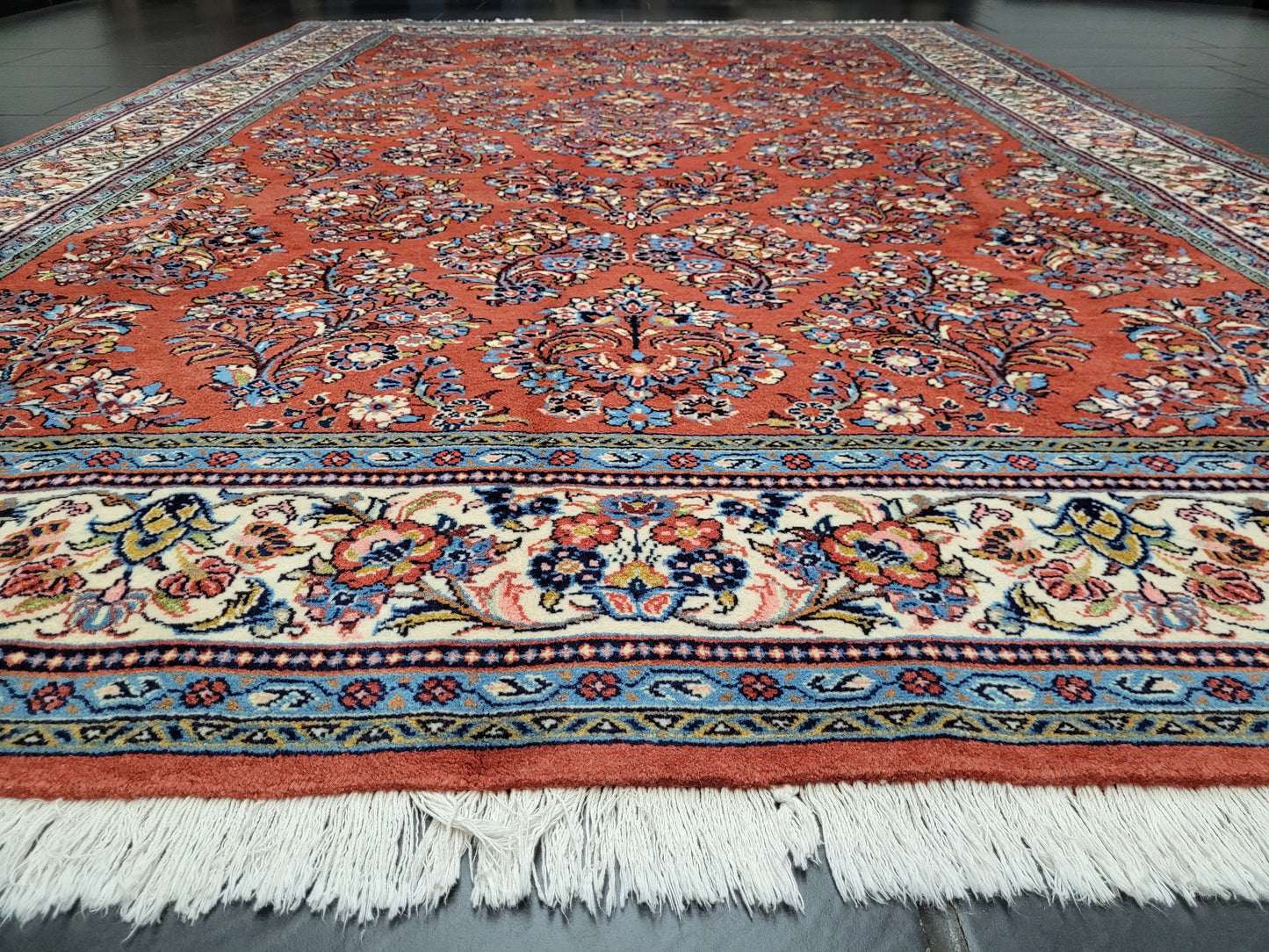Sarough Teppich reine Wolle florales Design 305 × 205 cm