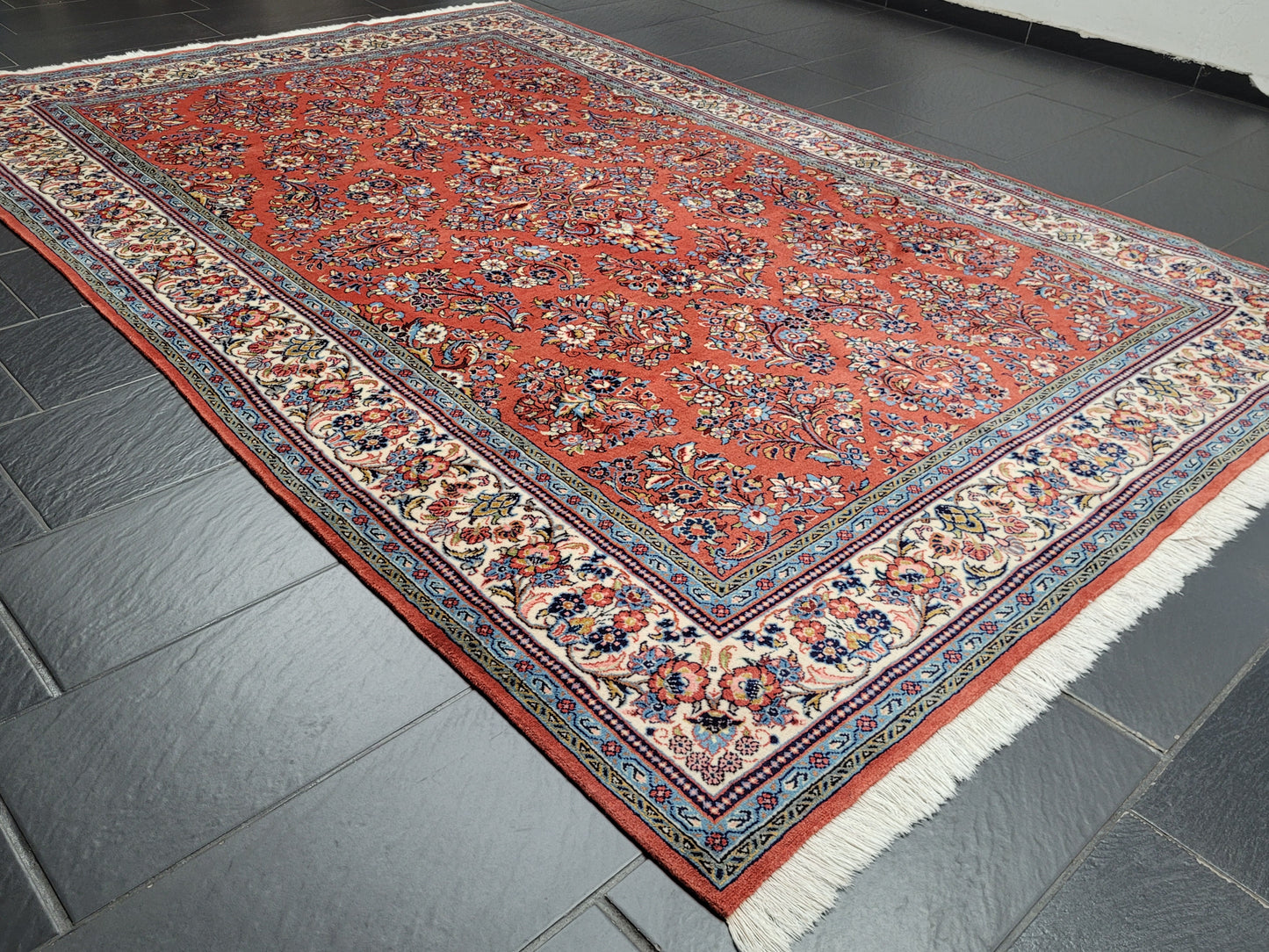 Sarough Teppich reine Wolle florales Design 305 × 205 cm