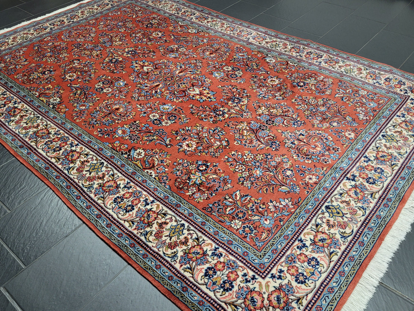 Sarough Teppich reine Wolle florales Design 305 × 205 cm