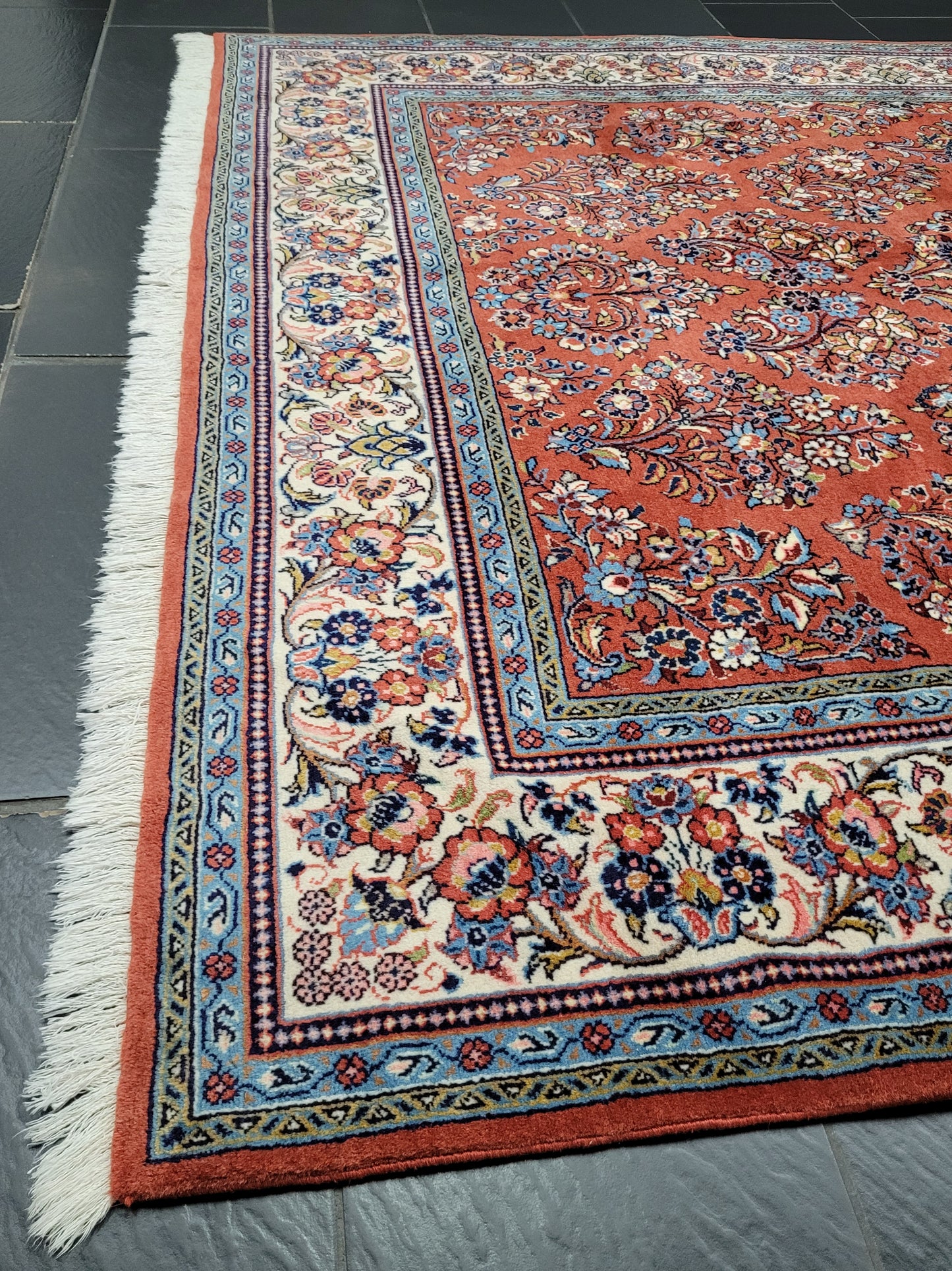 Sarough Teppich reine Wolle florales Design 305 × 205 cm