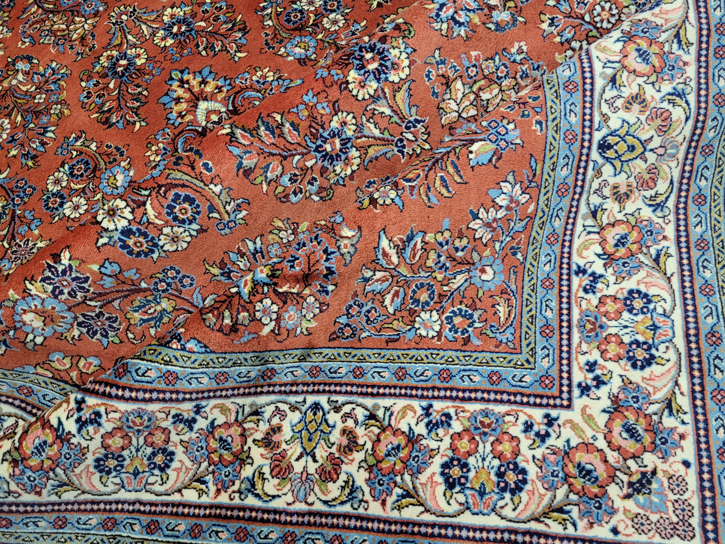 Sarough Teppich reine Wolle florales Design 305 × 205 cm