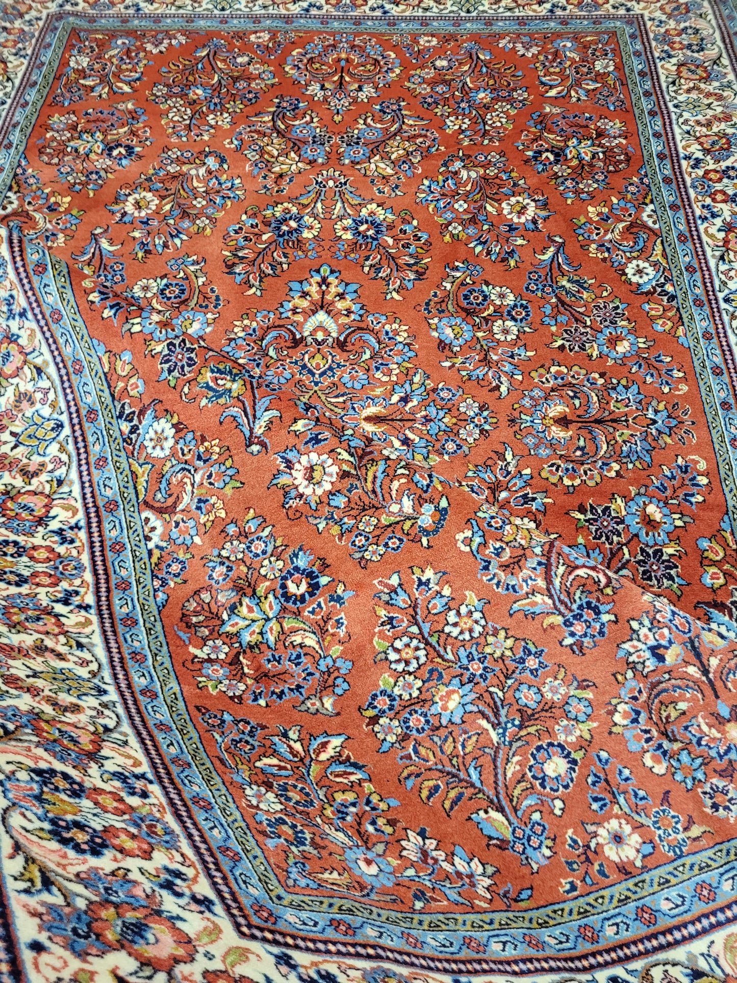 Sarough Teppich reine Wolle florales Design 305 × 205 cm