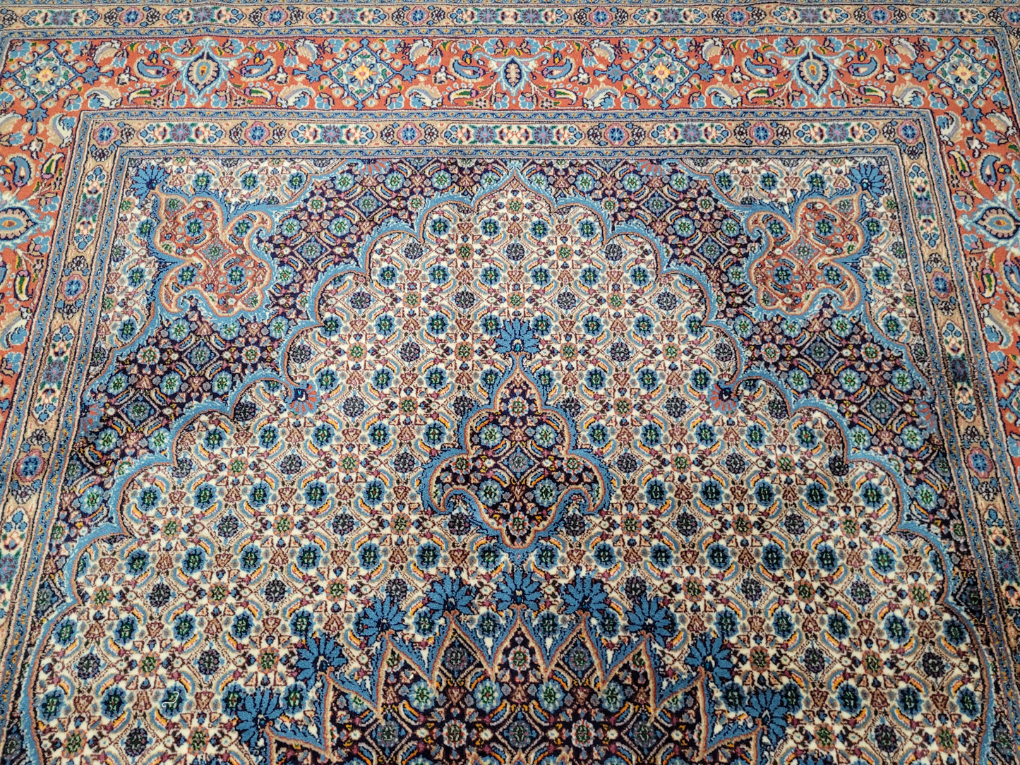 Moud Teppich Korkwolle mit Seide Medaillon Design 300 × 190 cm