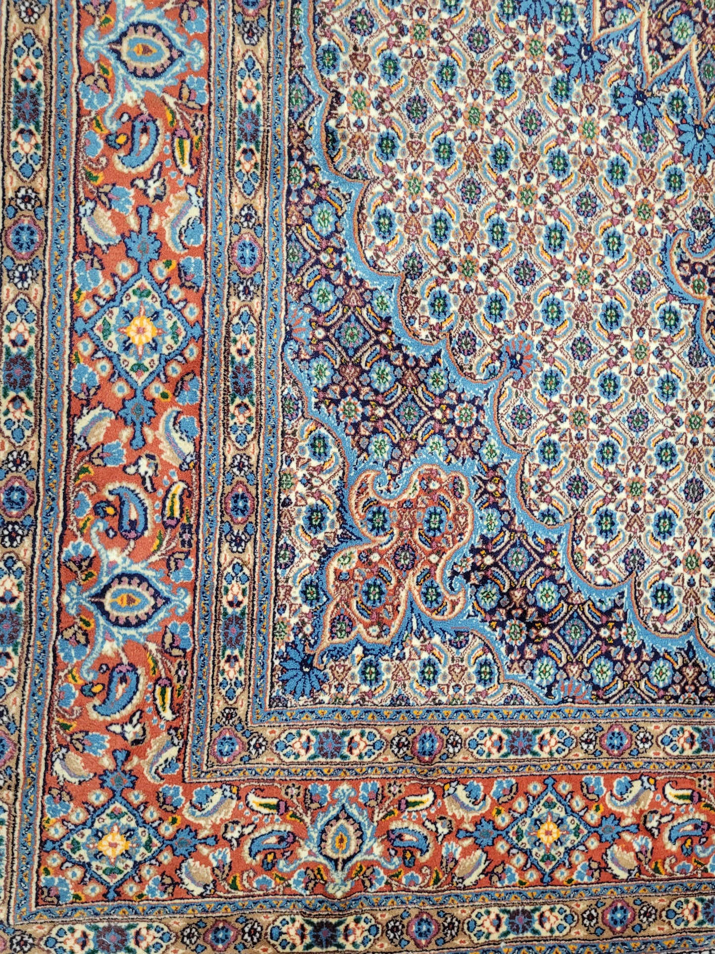 Moud Teppich Korkwolle mit Seide Medaillon Design 300 × 190 cm