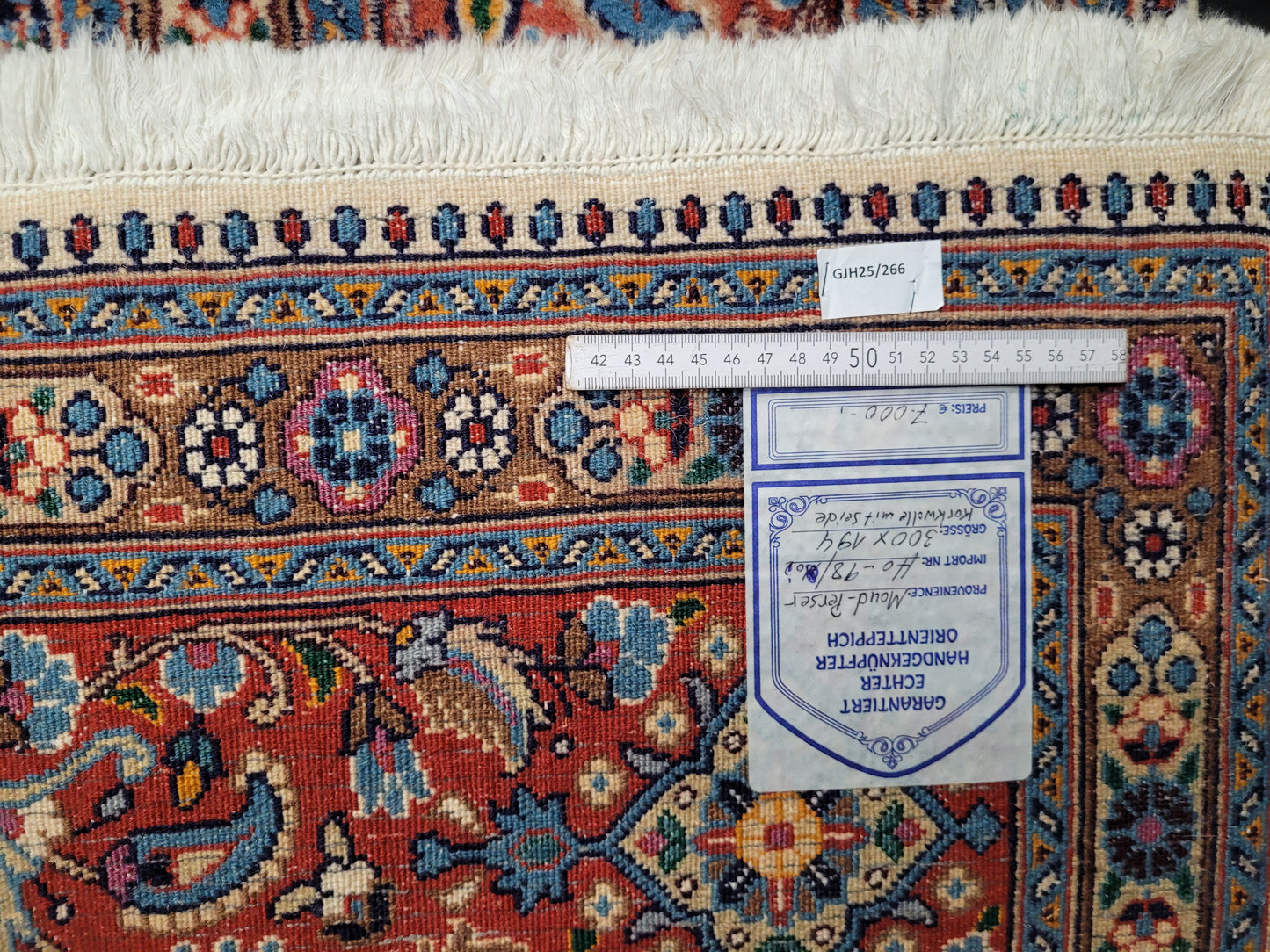 Moud Teppich Korkwolle mit Seide Medaillon Design 300 × 190 cm