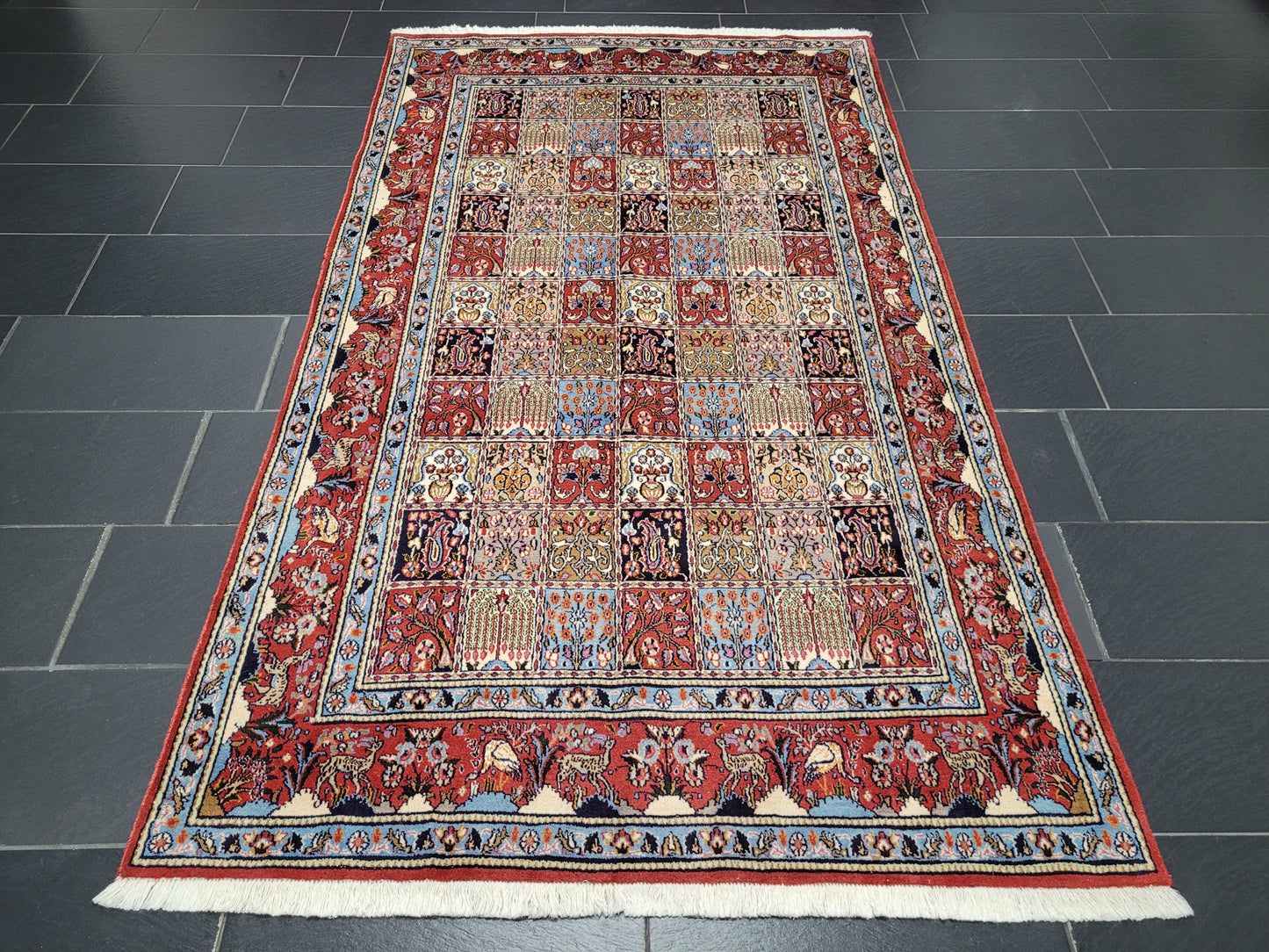 Moud Teppich Korkwolle Felderdesign 265 × 155 cm