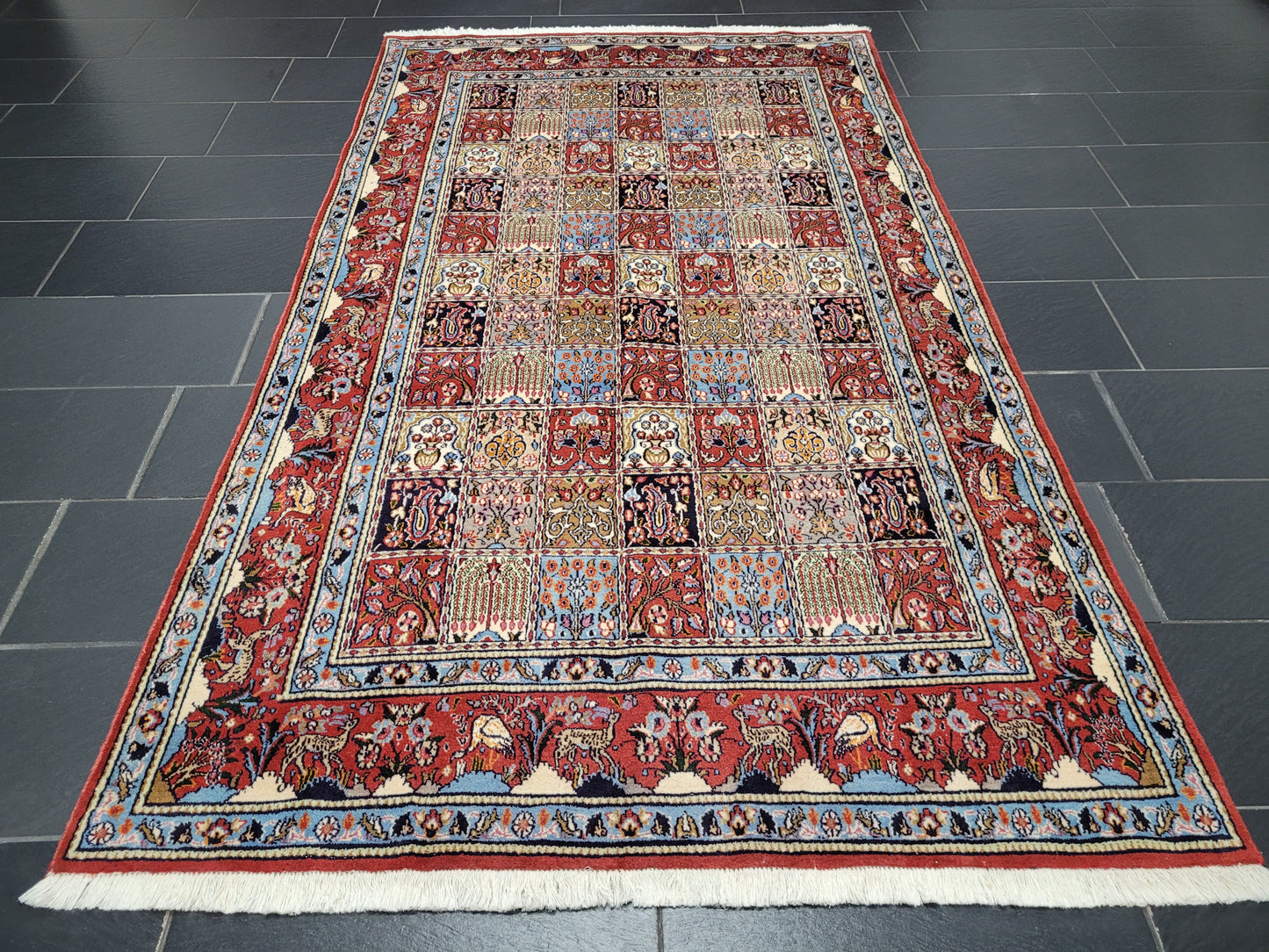 Moud Teppich Korkwolle Felderdesign 265 × 155 cm