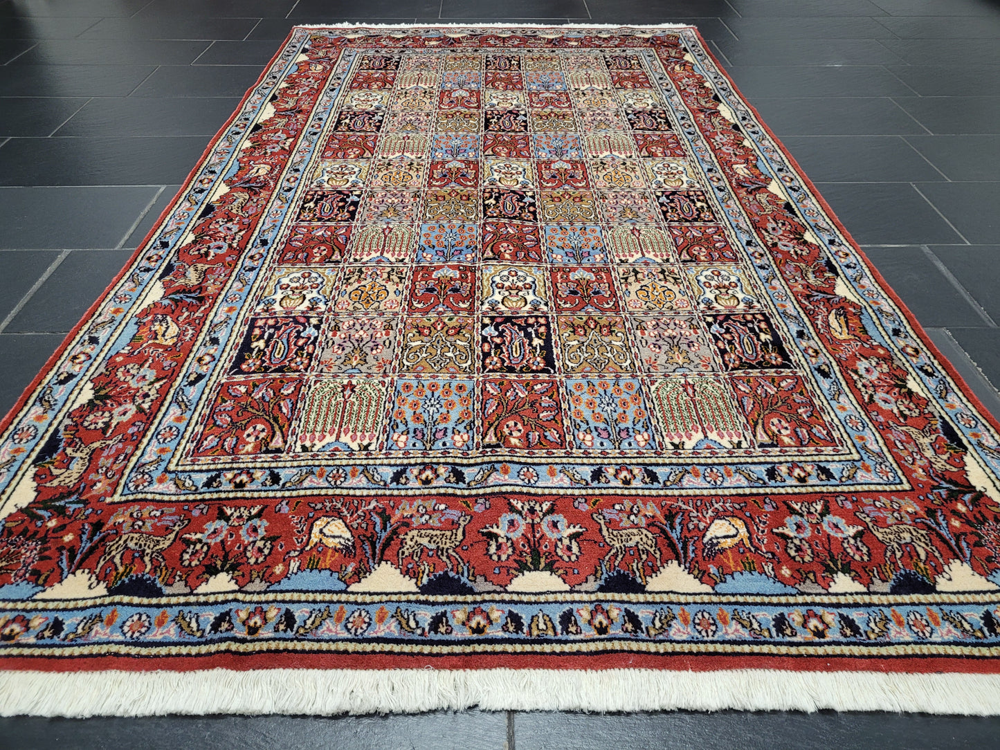 Moud Teppich Korkwolle Felderdesign 265 × 155 cm