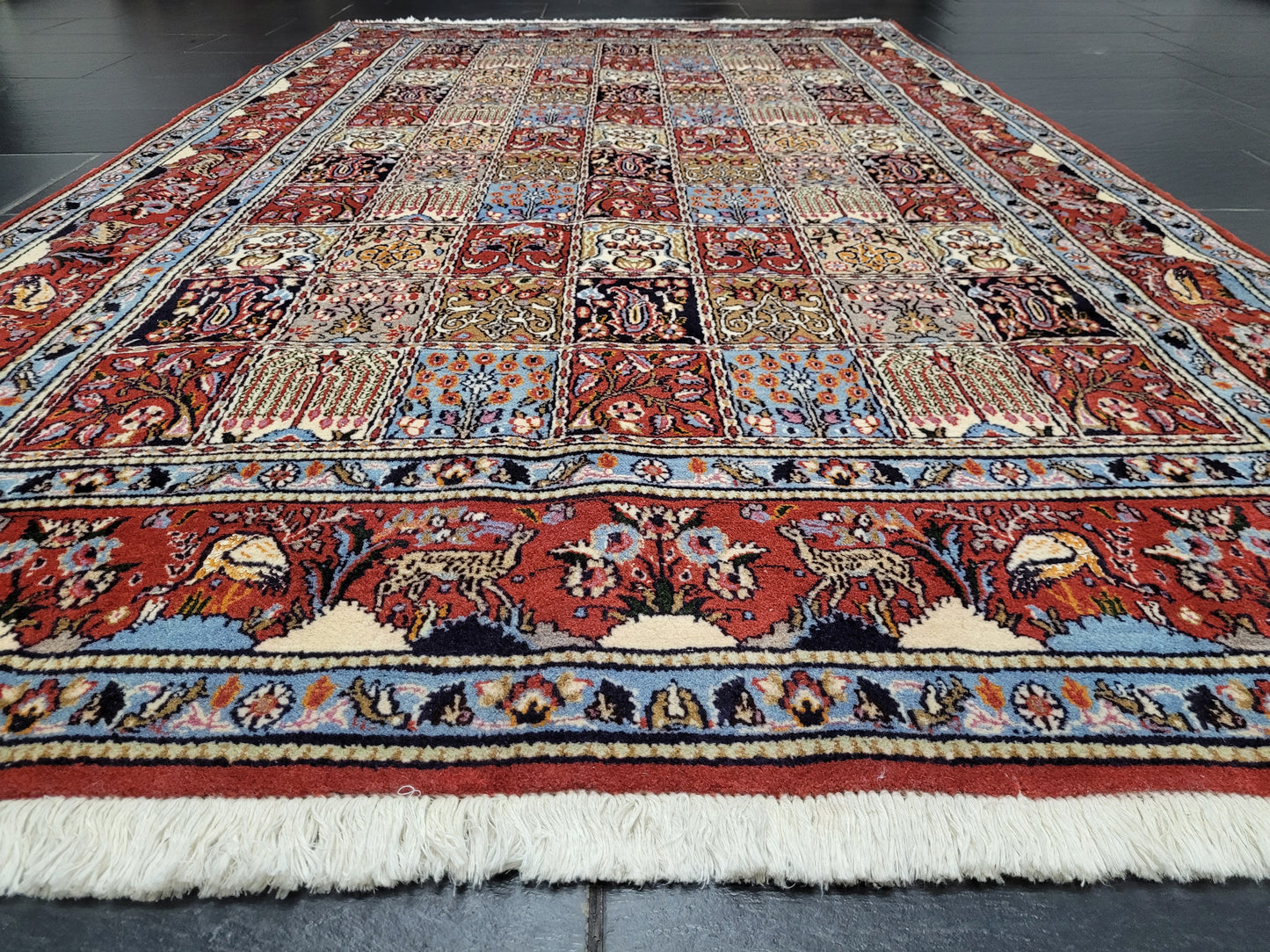 Moud Teppich Korkwolle Felderdesign 265 × 155 cm