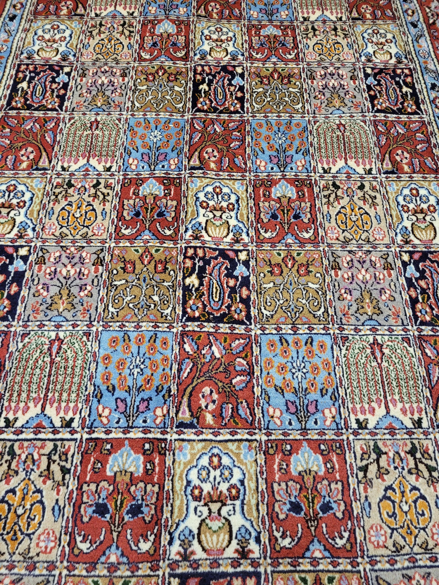 Moud Teppich Korkwolle Felderdesign 265 × 155 cm