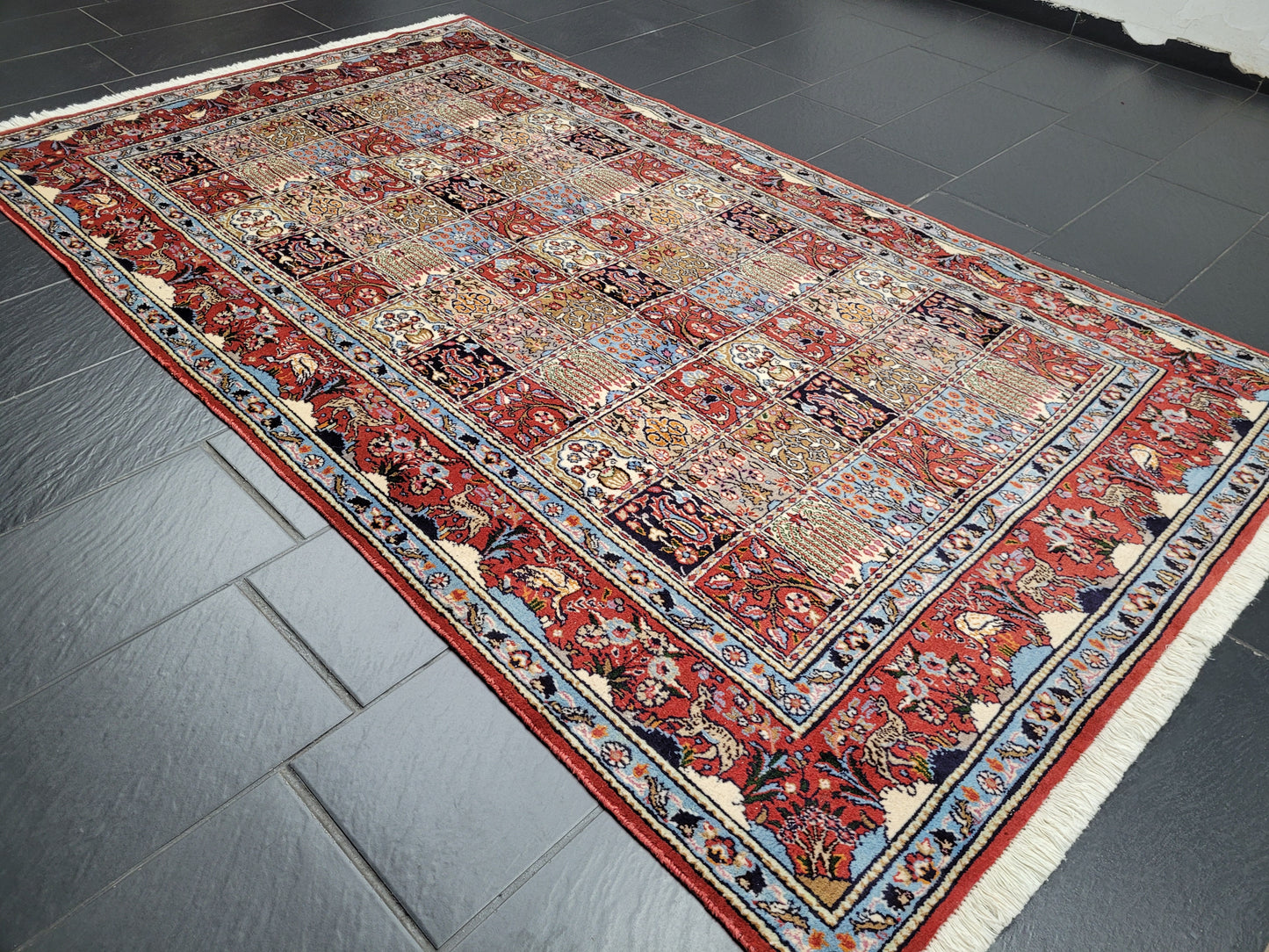 Moud Teppich Korkwolle Felderdesign 265 × 155 cm