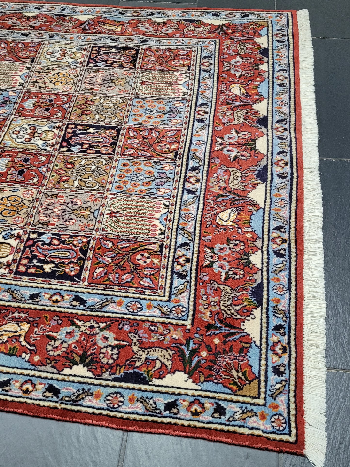 Moud Teppich Korkwolle Felderdesign 265 × 155 cm