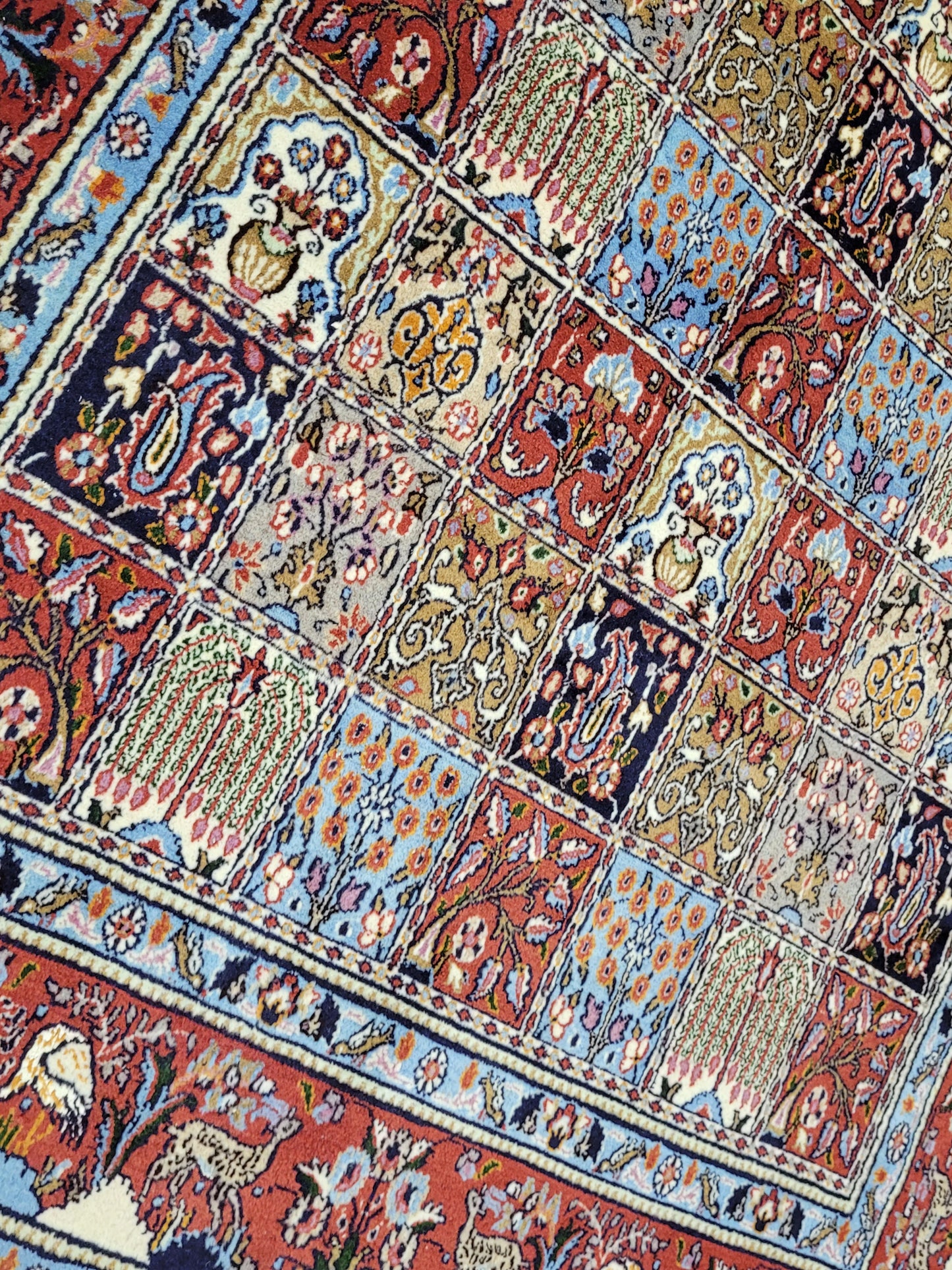 Moud Teppich Korkwolle Felderdesign 265 × 155 cm