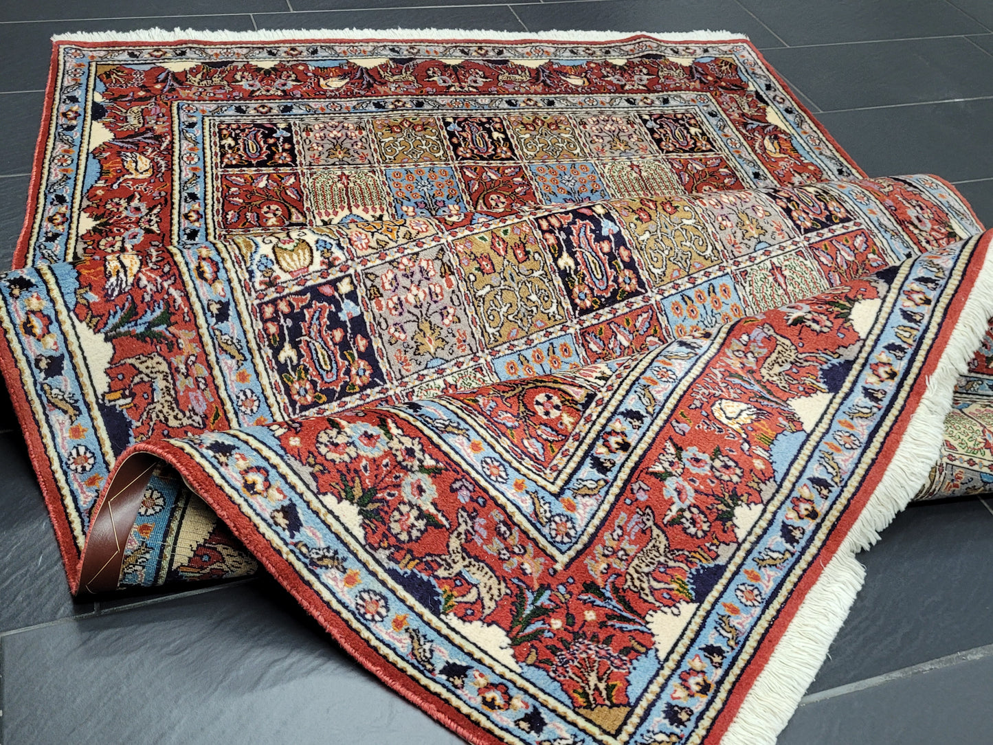 Moud Teppich Korkwolle Felderdesign 265 × 155 cm