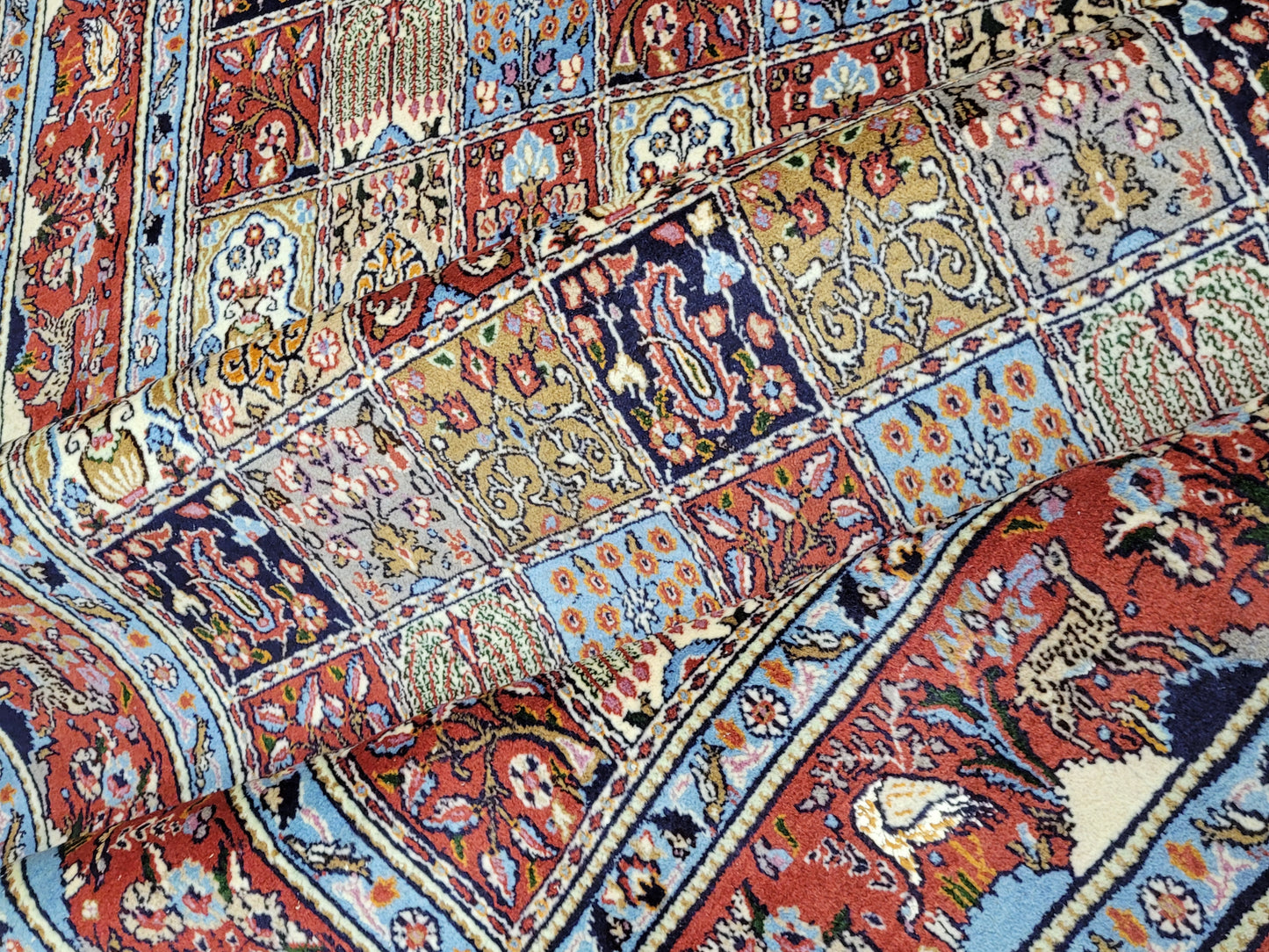 Moud Teppich Korkwolle Felderdesign 265 × 155 cm