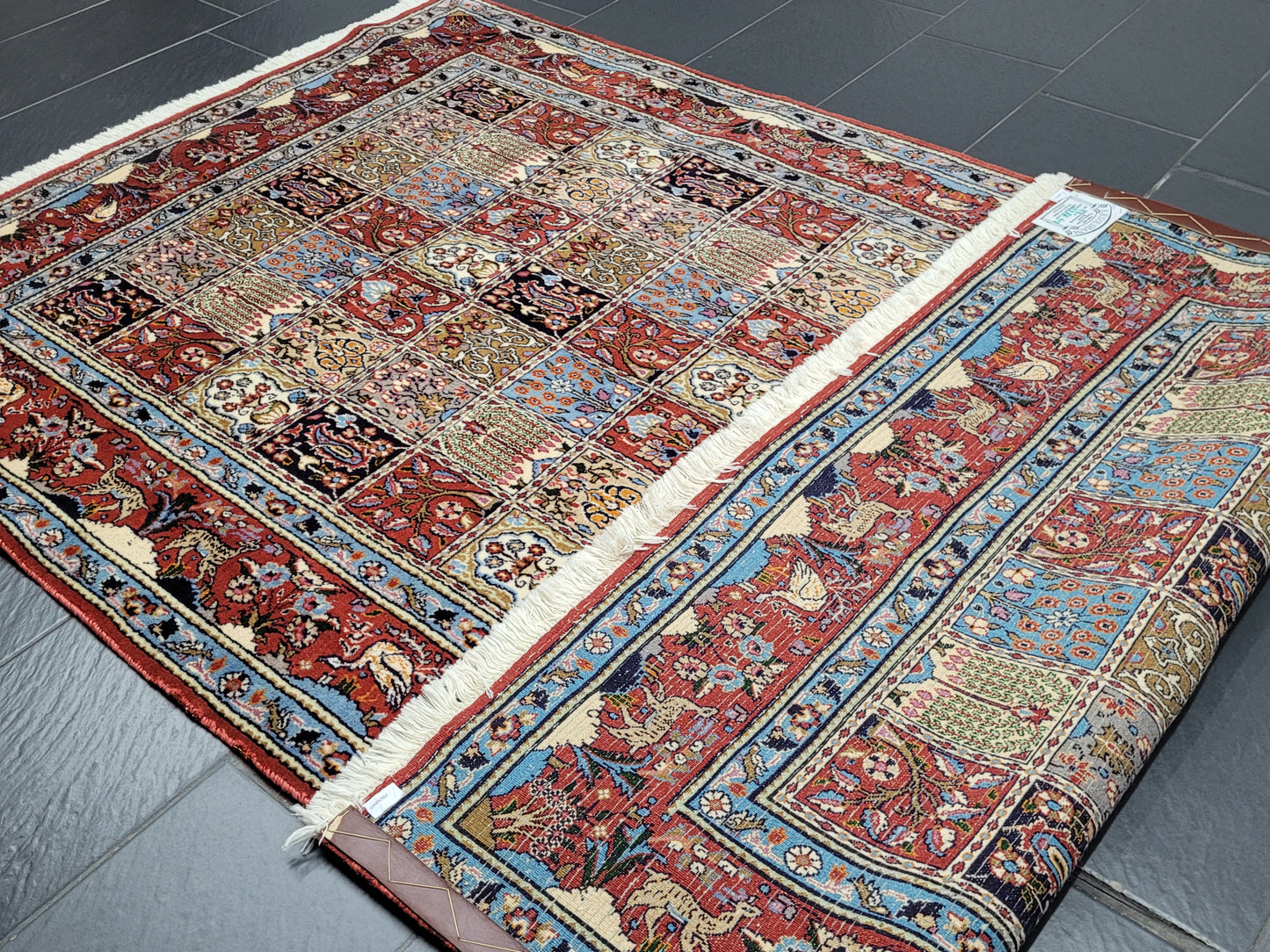 Moud Teppich Korkwolle Felderdesign 265 × 155 cm