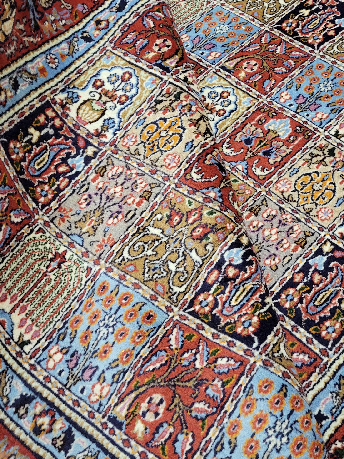 Moud Teppich Korkwolle Felderdesign 265 × 155 cm