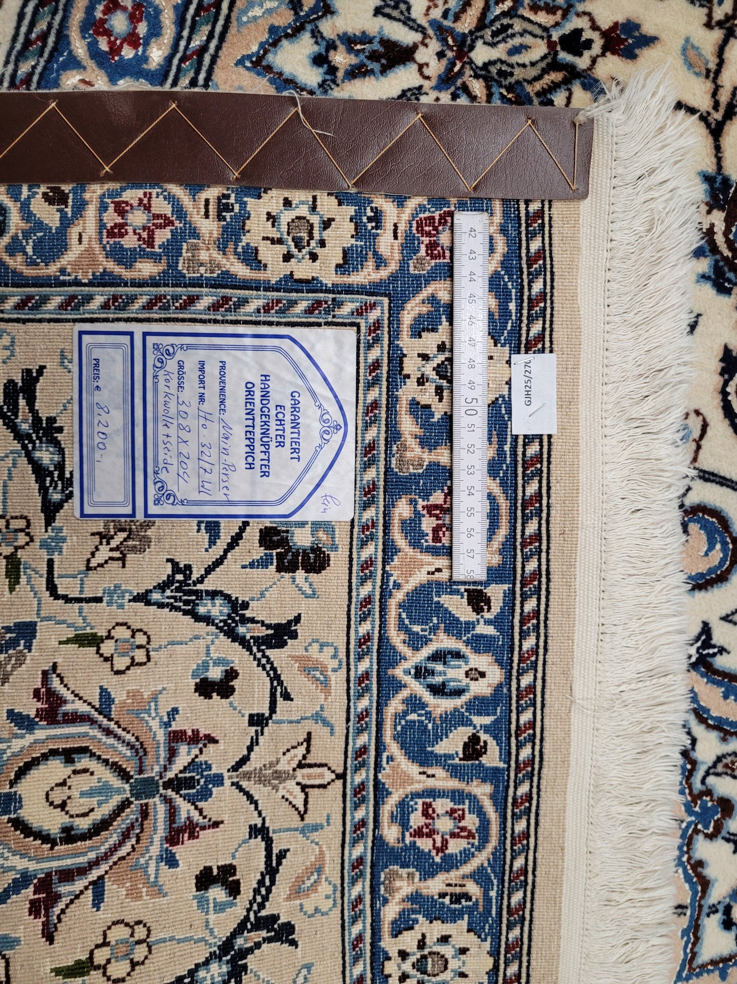 Nain Teppich Korkwolle mit Seide feine Knüpfung 310 × 205 cm