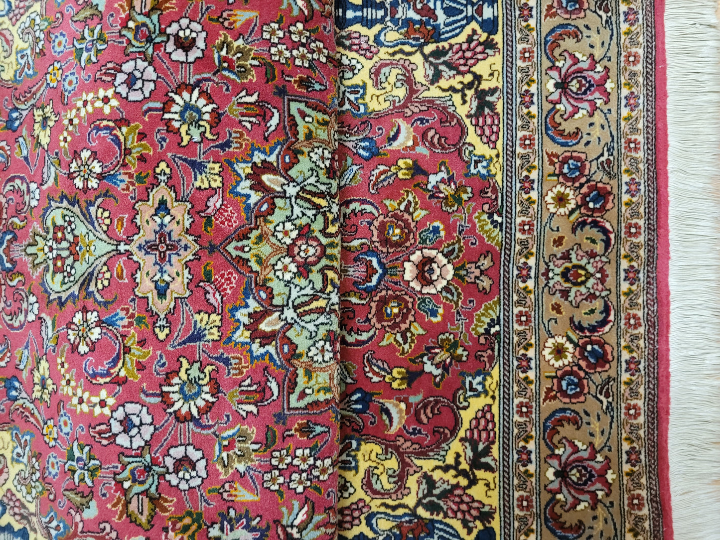 Täbriz Teppich 50er Seide auf Baumwolle 155 × 100 cm