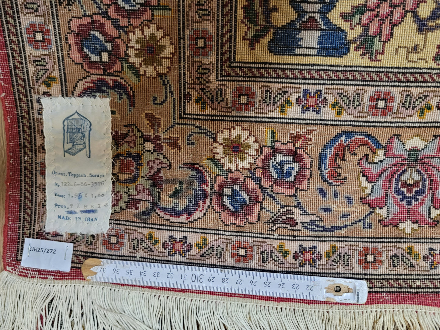 Täbriz Teppich 50er Seide auf Baumwolle 155 × 100 cm