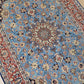 Isfahan Teppich Seide fein hellblaues Medaillon 164x107 cm