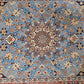 Isfahan Teppich Seide fein hellblaues Medaillon 164x107 cm