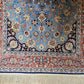 Isfahan Teppich Seide fein hellblaues Medaillon 164x107 cm