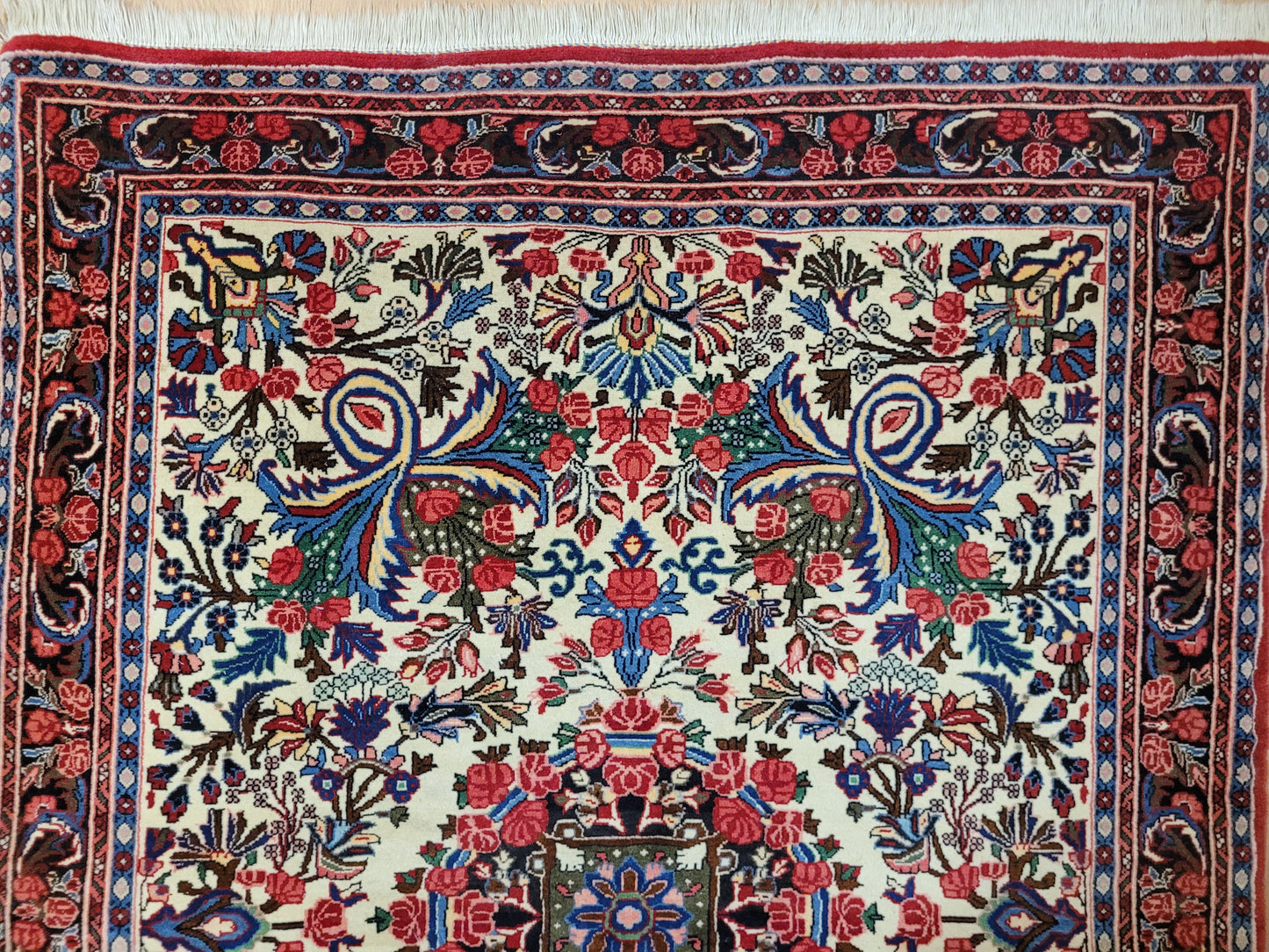 Feiner Bidjar Teppich Schurwolle florales Muster 145x110 cm