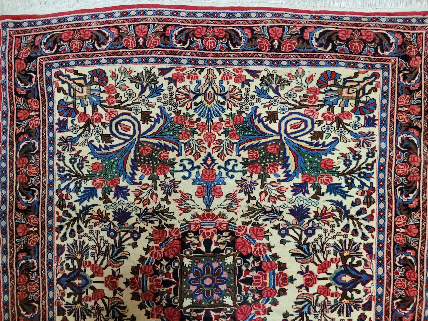 Feiner Bidjar Teppich Schurwolle florales Muster 145x110 cm