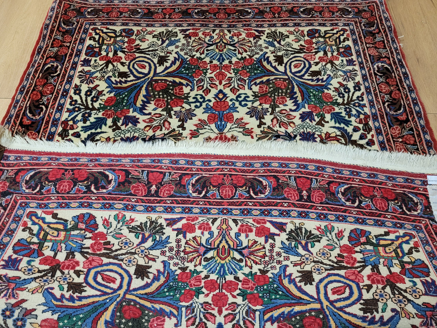 Feiner Bidjar Teppich Schurwolle florales Muster 145x110 cm