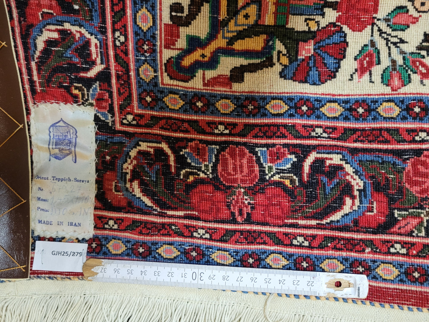 Feiner Bidjar Teppich Schurwolle florales Muster 145x110 cm