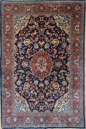 Sarough Teppich Korkwolle klassisches Medaillon 205x138 cm