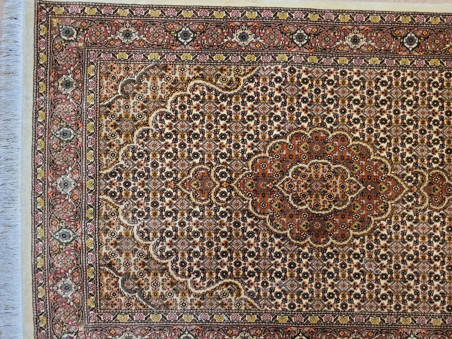 Täbriz Läufer feine Knüpfung mit Seide 310x83 cm